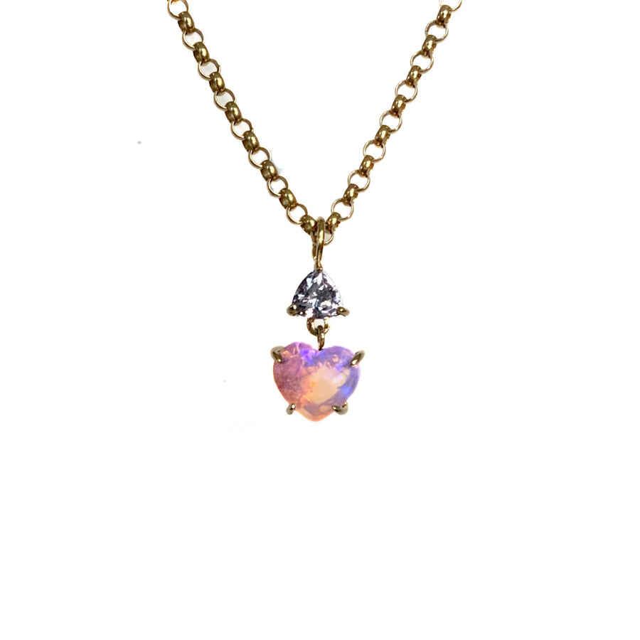 Everyday Pendant - Spinel & Wood Replacement Opal (Pre-Order)