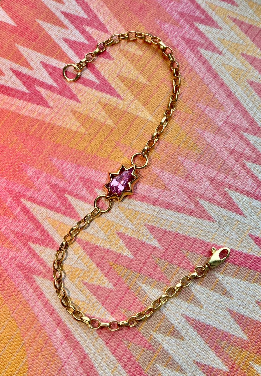 Pear Spinel Starburst Bracelet