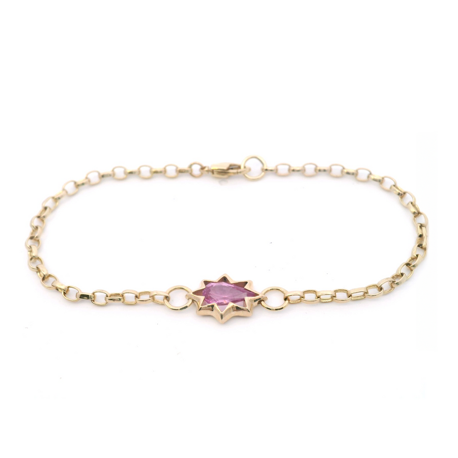 Pear Spinel Starburst Bracelet