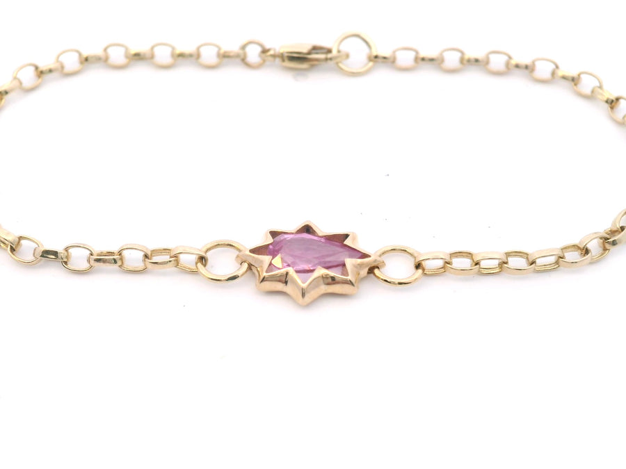 Pear Spinel Starburst Bracelet
