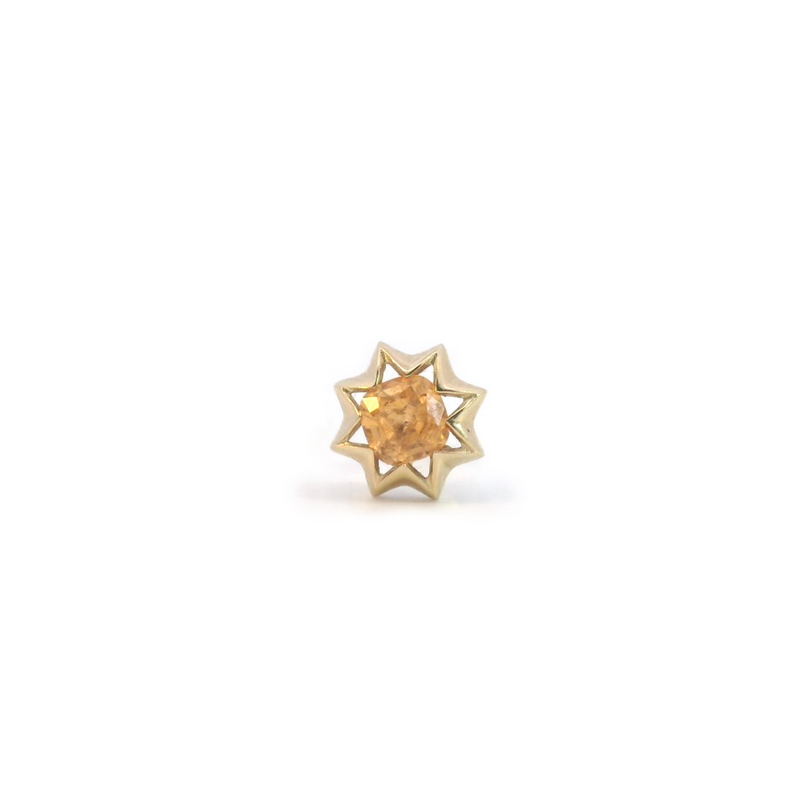 Mandarin Garnet Mini Starburst Stud