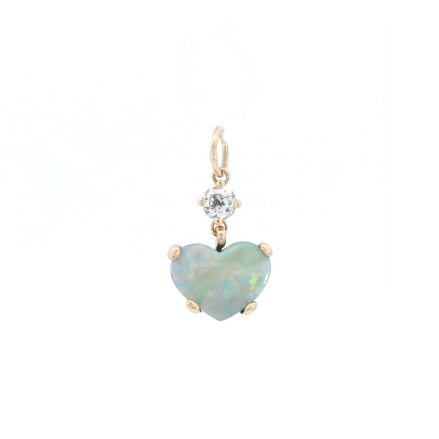 Everyday Pendant - Opal & Antique Diamond