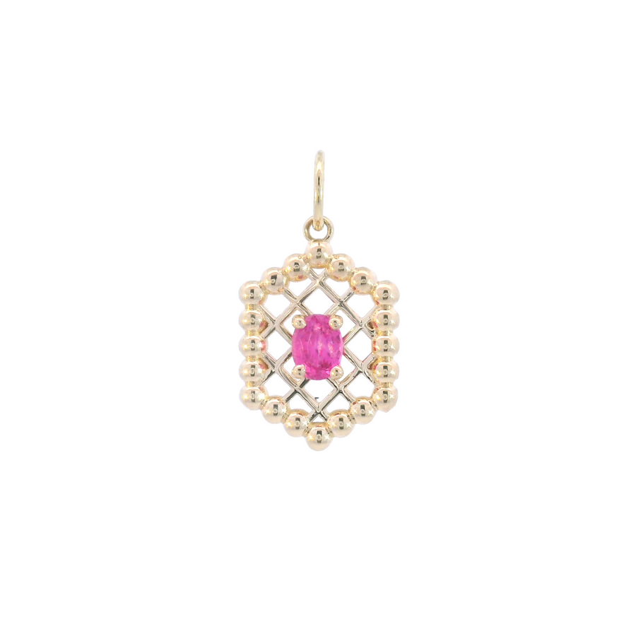 Mini Lace Pendant - Spinel