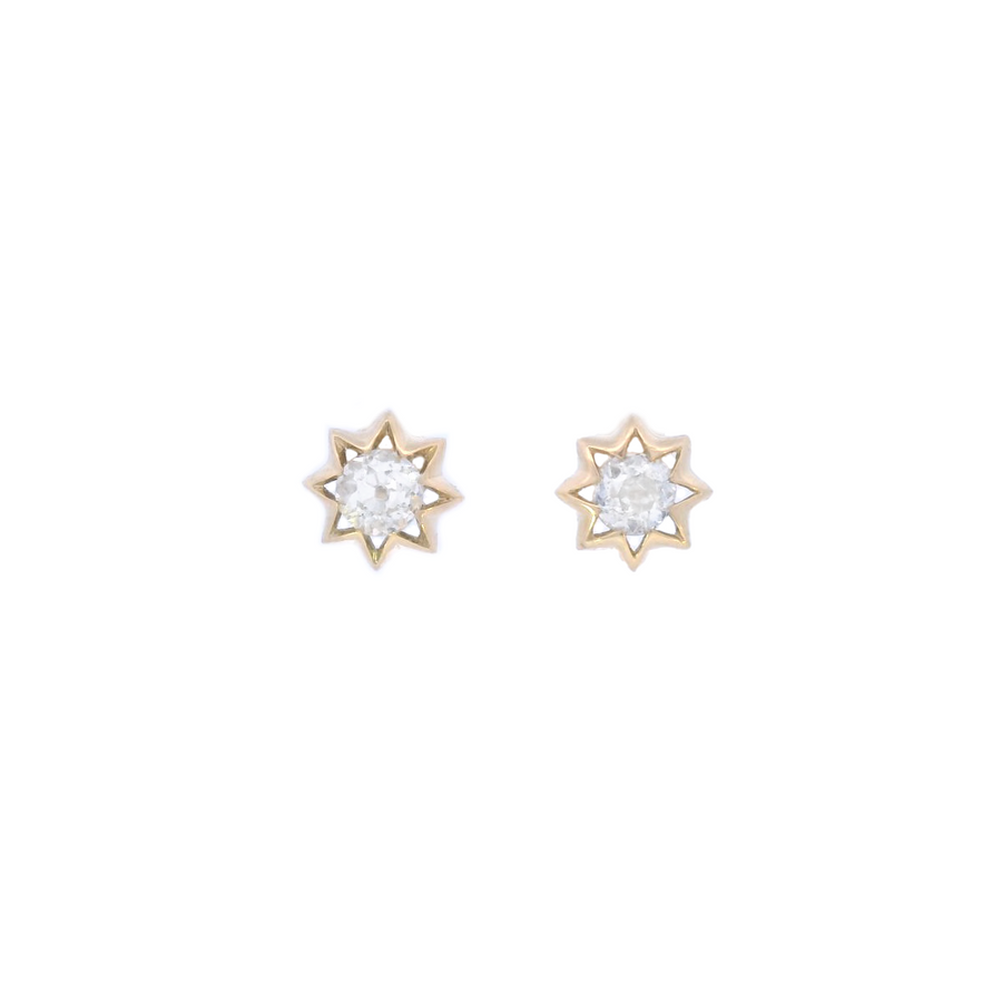 Old Cut Diamond Mini Starburst Studs