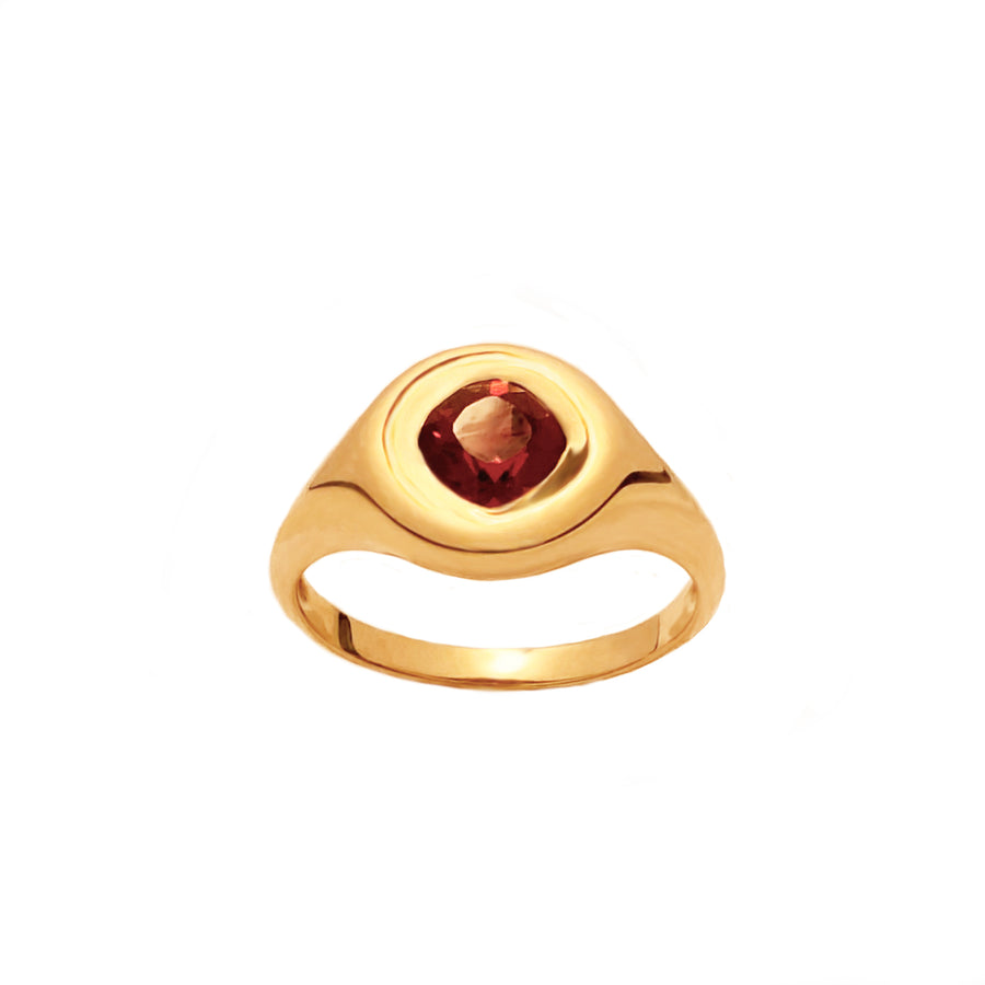 Garnet Signet Ring